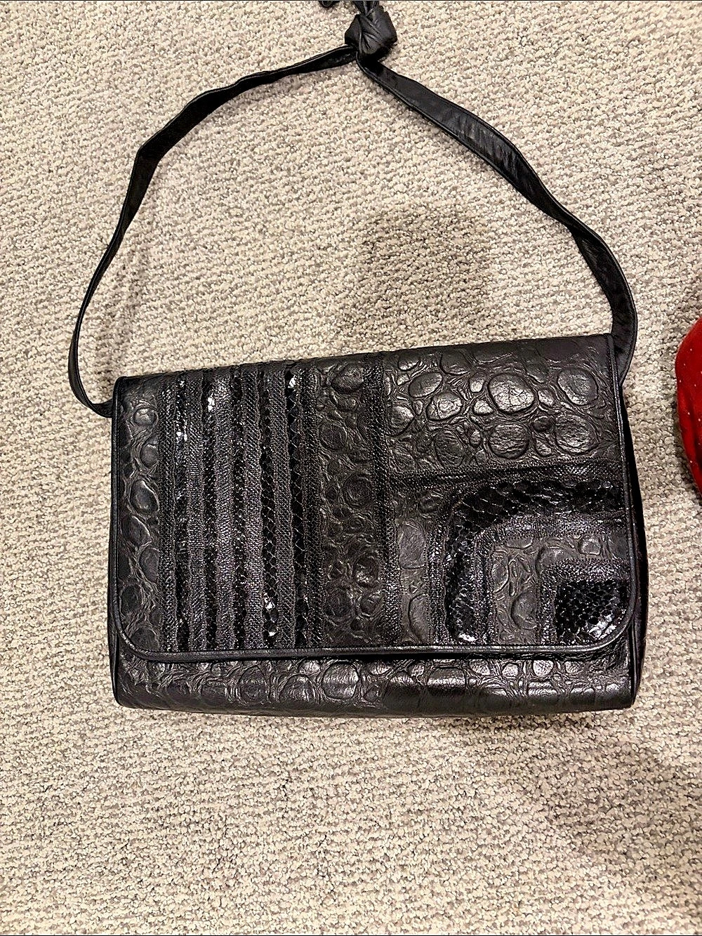 Carlos Falchi Black Crossbody Bag